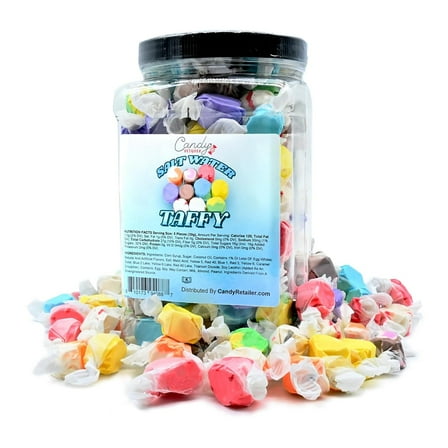 Candy Retailer Salt Water Taffy Assorted Flavors 2Lb Jar