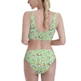 thumbnail image 3 of Picia Spring Gnomes Women's High Waisted Bikini Scoop Neck Swimsuit Two Pieces Bathing Suit-Medium, 3 of 8