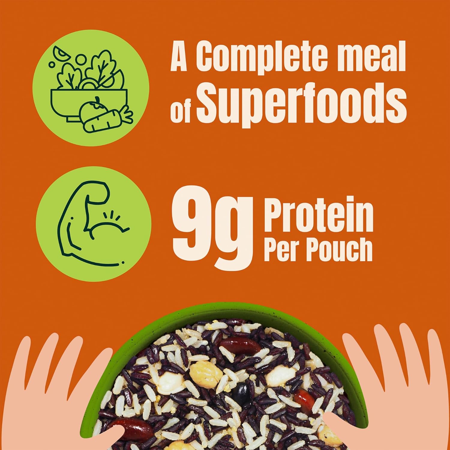Jasberry Organic Superfood Rice, Vegan, 7oz 6 Pack, 9 Grains