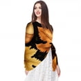 thumbnail image 5 of Thanksgiving Chic Chiffon Yarn Head Scarf - Translucent Light and Breathable Silk Chiffon Scarf for Women - 180*73 Size Elegant Fashion Accessory, 5 of 6