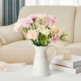 thumbnail image 6 of White Ceramic Pitcher Vase, Flower Vase Pitcher,Farmhouse Vase for Home Decor, 8.5inch Jug Vase. for Home Decoration, 6 of 6