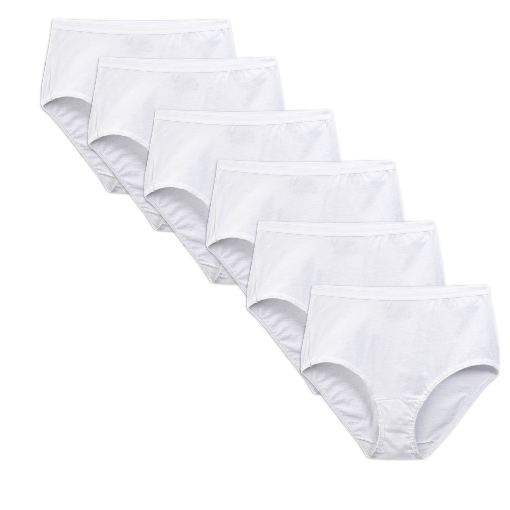 Fruit Of The Loom Women's White 100% Cotton Brief Panties Size: 10 (XXX ...