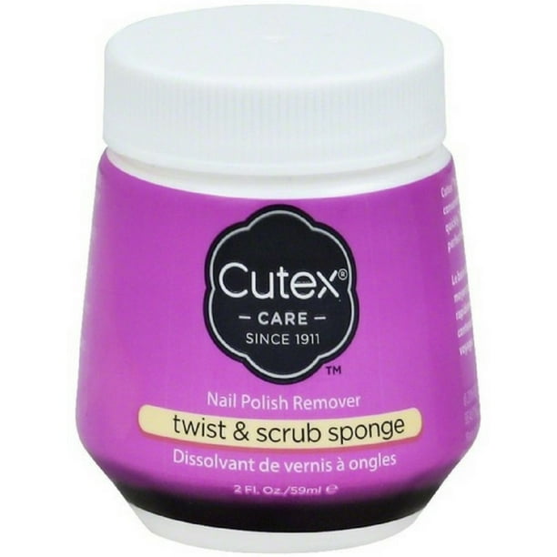 Cutex Nail Polish Remover Twist & Scrub Sponge 2 Oz, 2 Pack Walmart
