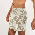 thumbnail image 5 of Hvot&aat Men's Hawaiian Print Shorts Casual Elastic Waist Drawstring Beach Shorts Summer Shorts with Pockets, 5 of 5