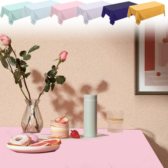 Sentmoon Nappes Nappe Grande Plastique Rectangulaire Nappe Essuyable pour Fête pour Restaurant, Cafés et Traiteur