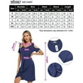 thumbnail image 6 of Women's Twist Knot T Shirt Dress Casual V Neck Cold Shoulder Knee Length Tunic Dresses, 6 of 6