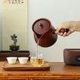 thumbnail image 6 of Ceramic Teapot, 1000 ml Porcelain Teapot with Filter and Handle Tea Maker for Loose Tea Leaves for Camping Picnic Backyard Charcoal Grill Stove Ceramic Charcoal Grill, 6 of 7