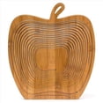 thumbnail image 4 of 3X Cesta Plegable en Forma de Manzana, Cesta Plegable para Frutero y Tabla de Cortar, Frutero de Madera de Bambú, 4 of 5