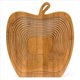 thumbnail image 4 of 3X Cesta Plegable en Forma de Manzana, Cesta Plegable para Frutero y Tabla de Cortar, Frutero de Madera de Bambú, 4 of 5