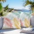 thumbnail image 3 of Throw Pillow Covers 16x16 Inch Set of 2, Watercolor Palm Leaves Waterproof Outdoor Pillow Covers, Summer Tropical Botanical Bohemia Decorative Cushion Pillowcases for Couch, Sofa, Bed, Garden, Patio, 3 of 9