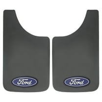 Plasticolor Ford 11” x 19” Easy-Fit Universal Fit Automotive Mud Guards, Black, 1 Pair