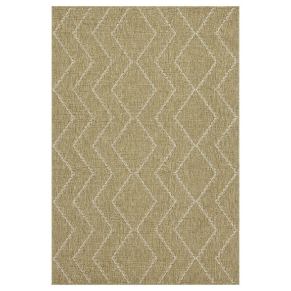 Nature 1011NTL Jute/White 5'3" x 7'3" Indoor / Outdoor Rug