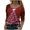 Burgundy A, variant on IROINNID Savings Christmas Shirts for Women Long Sleeve Boatneck Christmas Tree Print Pullover Tops Blouse,Blue