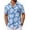 Light Blue - White Floral, variant on Mens Hawaiian Shirt Short Sleeve Floral Button Down Shirts Summer Tropical Beach Shirts
