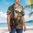 thumbnail image 3 of Fotbe American Wildlife Deer Forest Camisa Hawaiana para Hombre Unisex – Camisa Casual de Verano con Botones de Manga Corta de Algodón y Lino,3X-Large, 3 of 7