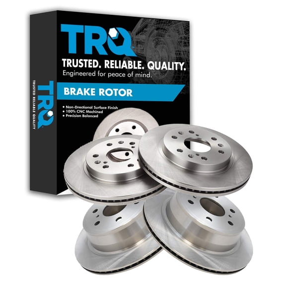 TRQ Front & Rear Disc Brake Rotor Kit Set of 4 for GM SUV Pickup Truck