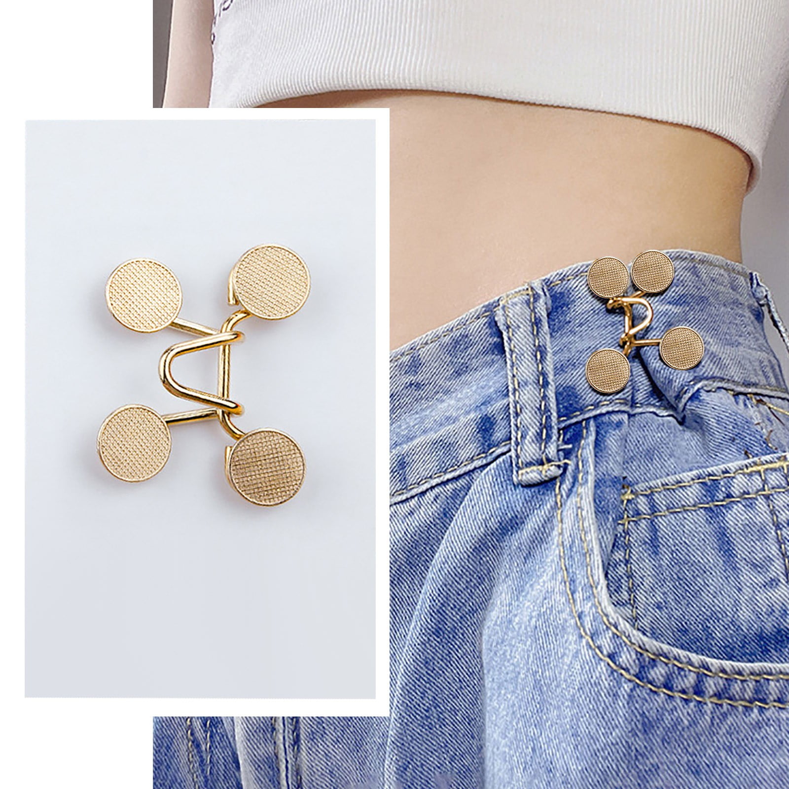 Pant Waist Tightener Adjustable Jean Button Pins Button Clip For Pants  Needs