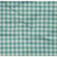 thumbnail image 4 of oneOone Cotton Poplin Twill Turquoise Blue Fabric Check Check Dress Material Fabric Print Fabric By The Meter 56 Inch Wide, 4 of 4