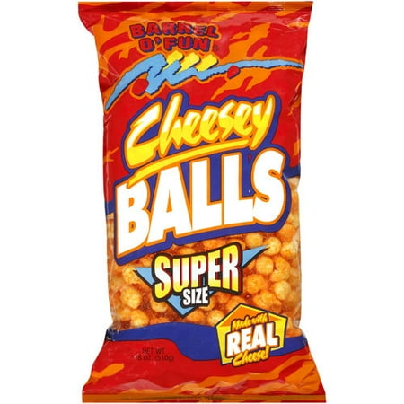 Barrel O' Fun Cheesey Balls Snack Super Size, 18 Oz.
