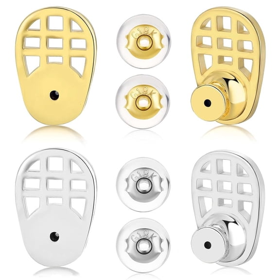 Grid Ear Lobe Supporters Earring Backs Heavy Earrings Support Anti Sag Ear Holes