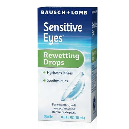 Bausch & Lomb Sensitive Eyes Rewetting Drops 0.50 oz (Pack of 6)