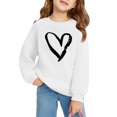 thumbnail image 3 of Dezsed Toddler Baby Girls Long Sleeve Shirts Valentine's Day Printed Shirt Cotton Sweatshirts for Girls Kids Pullover Tops 7-8 Years White, 3 of 3