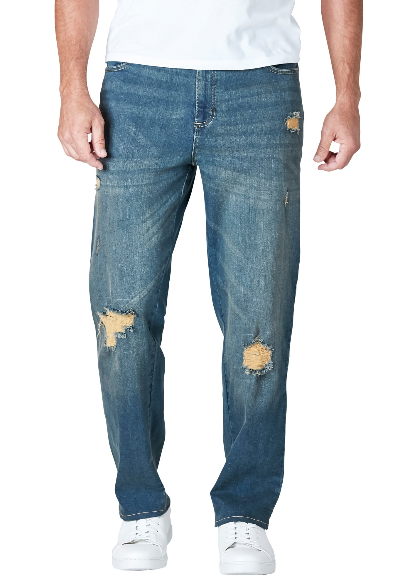 Liberty Blues Mens Big & Tall Straight-Fit Stretch 5-Pocket Jeans 