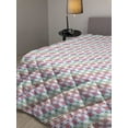 thumbnail image 2 of Chevron Down Alternative Comforter, Zigzag Geometric Patten in Blue Shades Abstract Symmetric Arrows Motif, Microfiber Quilt for All Season, 5 Sizes, Grey White Petrol Blue, by Ambesonne, 2 of 3