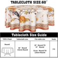 thumbnail image 3 of Fall Tablecloth Round 60 Inch Autumn Leaf Outdoor Table Cloth Yellow Flower and Birds Tablecloth Washable Harvest Thanksgiving Table Cover Decorative for Home Kitchen Dining Indoor Party Picnic, 3 of 6