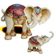 thumbnail image 4 of The Hamilton Collection Trunks of Love Mother and Child Elephant Statue Decor Figurine Set with Swarovski Crystals 8.5"-inches, 4 of 7