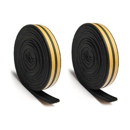 

2X E Type Window Seal Door Seal Gasket Strip Sealing Tape 5M Black