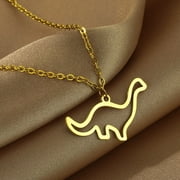 CXWIND Hollow Dinosaur Animal Pendant Necklace Stainless Steel Jewelry Party Gifts for Men and Women
