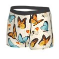 thumbnail image 2 of Balery Butterflies Men's Boxer Briefs, Soft and Breathable Cotton Underwear with nylon Waistband-Medium, 2 of 9