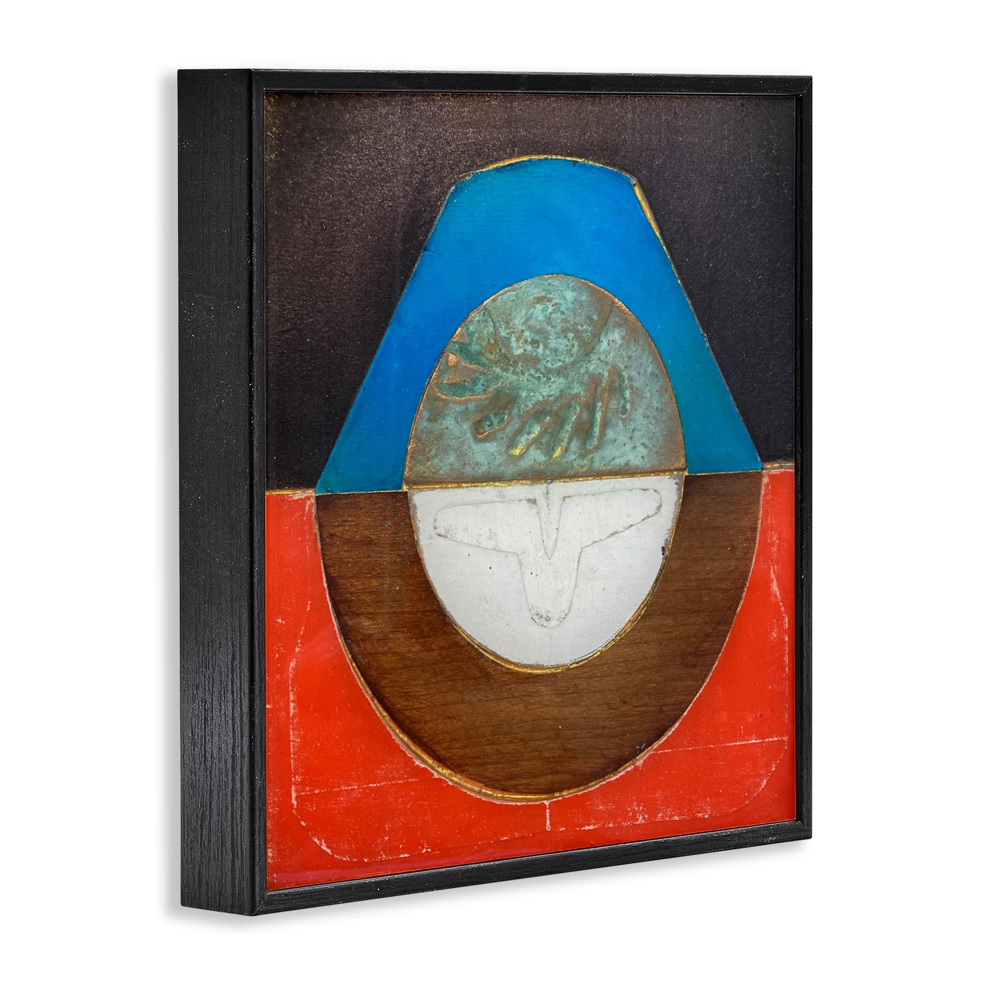 Stupell Industries Round Rustic Symmetry Black Framed Giclee Art, design by Matthew Finger