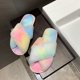 thumbnail image 1 of Pantuflas mullidas de gran tamaño para mujer, otoño e invierno, suela plana, para uso en interiores y exteriores, 1 of 6