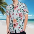 thumbnail image 5 of High Quality Hawaiian Shirts for Men Short Sleeve Aloha Beach Shirt Floral Summer Casual Button Down Shirts Blouses IKAX8T, 5 of 7