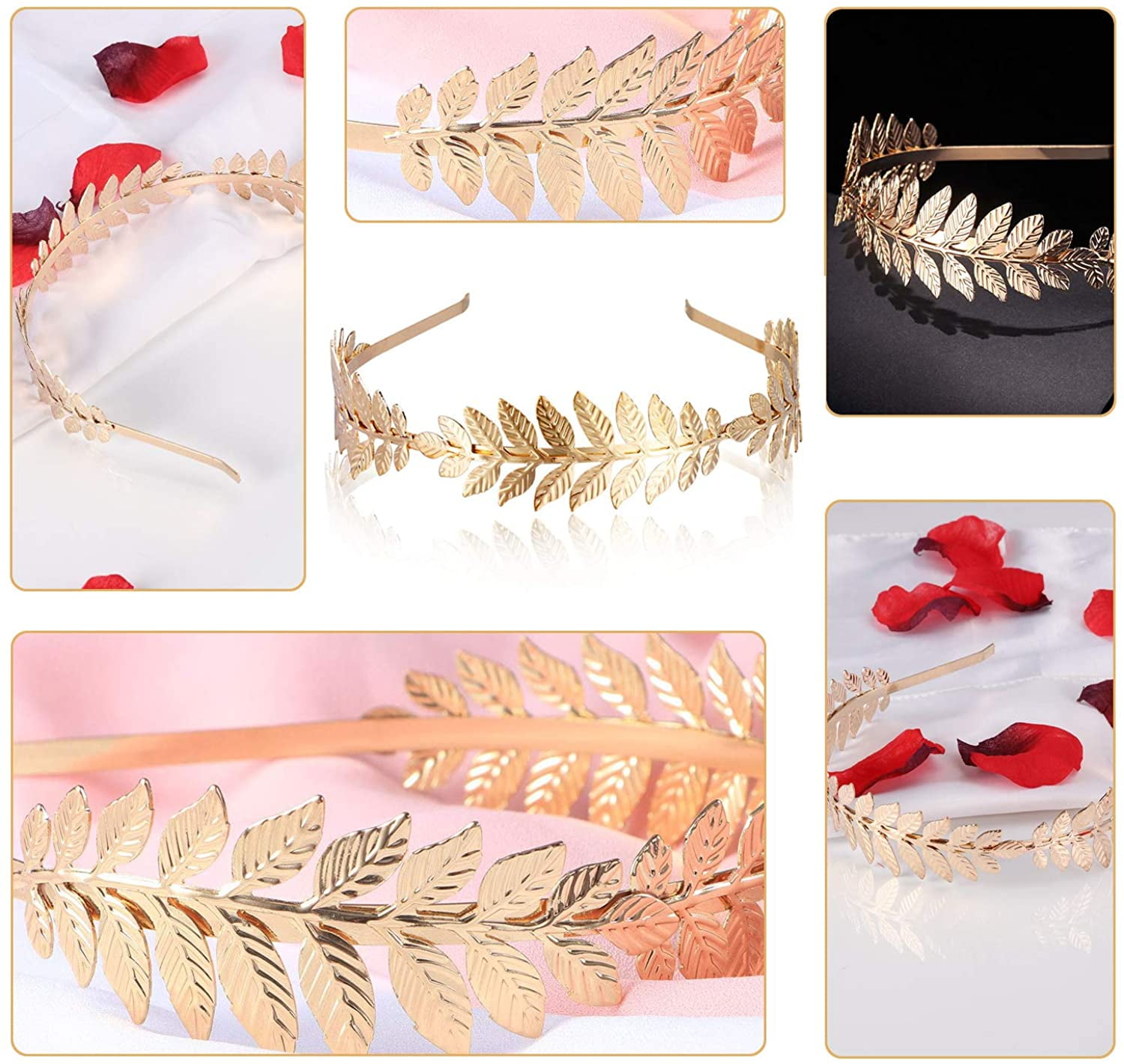  FRCOLOR 2pcs Our Lady's Headband Headband Gold Goddess Hair  Band Spiked Goddess Headdress Golden Wedding Ceremony Decorations Women  Hair Decor Miss Accessories Metal Photo : Beauty & Personal Care