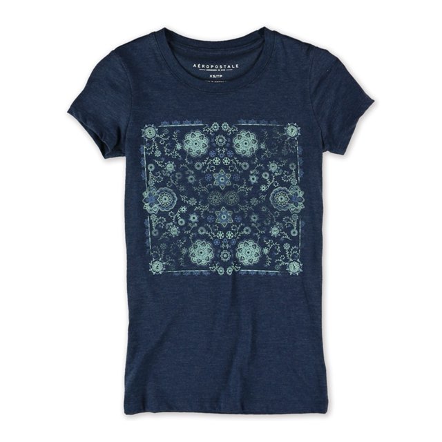 Camiseta gráfica con encaje Floral Aeropostale azul mediana
