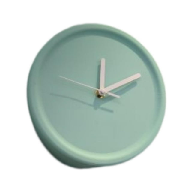 Reloj de pared de esquina interior, reloj decorativo, minimalista, creativo, redondo, arte de pared Verde menta