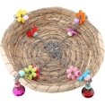 thumbnail image 4 of Bird Swing Nest, Natural Straw Nest Bird Swing Toy With Bells Bird And Small Animal Toy, 4 of 5