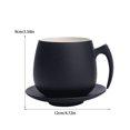 thumbnail image 3 of Matsuzay Taza para desayuno, tazas de té, juego de café negro mate imprescindible para las mañanas, fácil de limpiar Juegos de servir café y té Blanco, 3 of 6