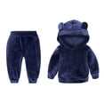 thumbnail image 1 of 2 Piezas Conjunto De De Recién Nacido Bebé Niño Bolsillo Con Capucha Pantalones Niños Ropa 4-5T, 1 of 9