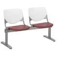 thumbnail image 5 of KFI Studios KOOL 2 Seat Reception Bench, White Back, Burgundy Seat, 5 of 5