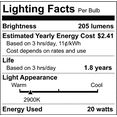 thumbnail image 2 of Satco S1956 - 20 watt; Halogen; MR16; BAB; 2000 Average rated Hours; Miniature 2 Pin Round base; 12 volts, 2 of 4