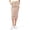 Khaki, variant on Wax Jean Womens Juniors High Waist Back Slit Midi Cargo Skirt (Black, Small)