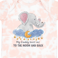 thumbnail image 4 of Inktastic My Daddy Loves Me to the Moon and Back Elephant Family Boys or Girls Baby Bodysuit, 4 of 5