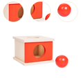 thumbnail image 3 of Yinanstore Wooden Object Permanence Box s Recognition Blocks Educational Tool Wooden Shape Matching Box for Kids Holiday Present red, 3 of 5