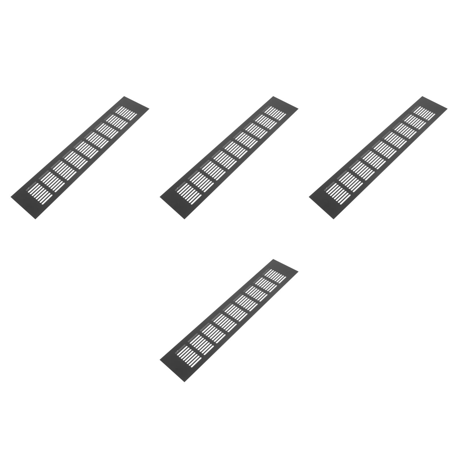 HEMOTON MLINS 4pcs Multi Functional Cabinet Vent Cover Grille For Furniture Aluminum Alloy Rectangular Ventilation Grille