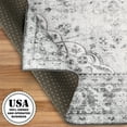 thumbnail image 5 of ReaLife Machine Washable Rug - Stain Resistant, Non-Shed - Eco-Friendly, Padded, Family & Pet Friendly - Made from Premium Recycled Fibers - Vintage Bohemian Medallion - Gray, 3' x 5', 5 of 6