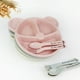 thumbnail image 3 of Cuenco Para Bebé, Cuchara Y Tenedor, Vajilla Para Alimentación, Sin Bpa, Oso De Dibujos Animados, Platos Para Niños, Juego De Vajilla Para Comer Para Bebés, Plato De Entrenamiento Anti-Calor Vogacara BA000558-00, 3 of 6
